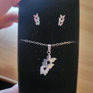 🌹Buy 1 Get 1 Free🌹 Elegant Stainless Steel  Necklace and Earring Set